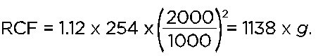 zui低RCF計(jì)算，RPM較低